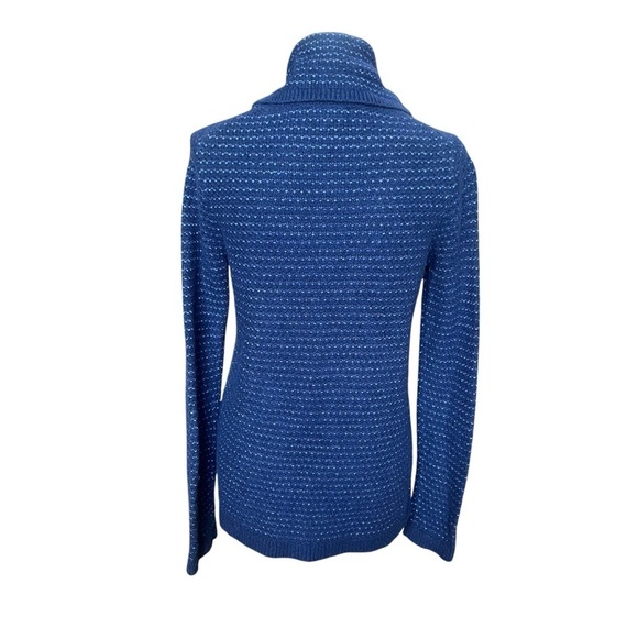 Lands End Cowlneck Sweater Women’s XS Navy Blue Turtleneck Pullover Classic Cozy - Picture 4 of 8